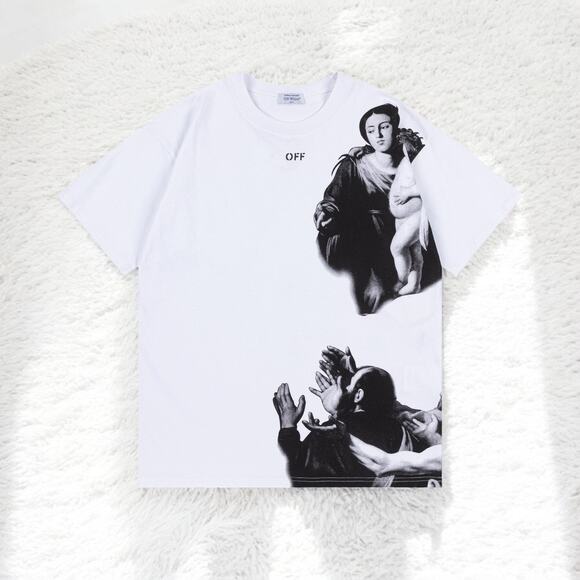 OFF-WHITE Crew neck, short sleeves Size: L - Picture 1 of 3